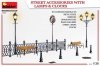 MiniArt 35639 STREET ACCESSORIES WITH LAMPS & CLOCKS 1/35